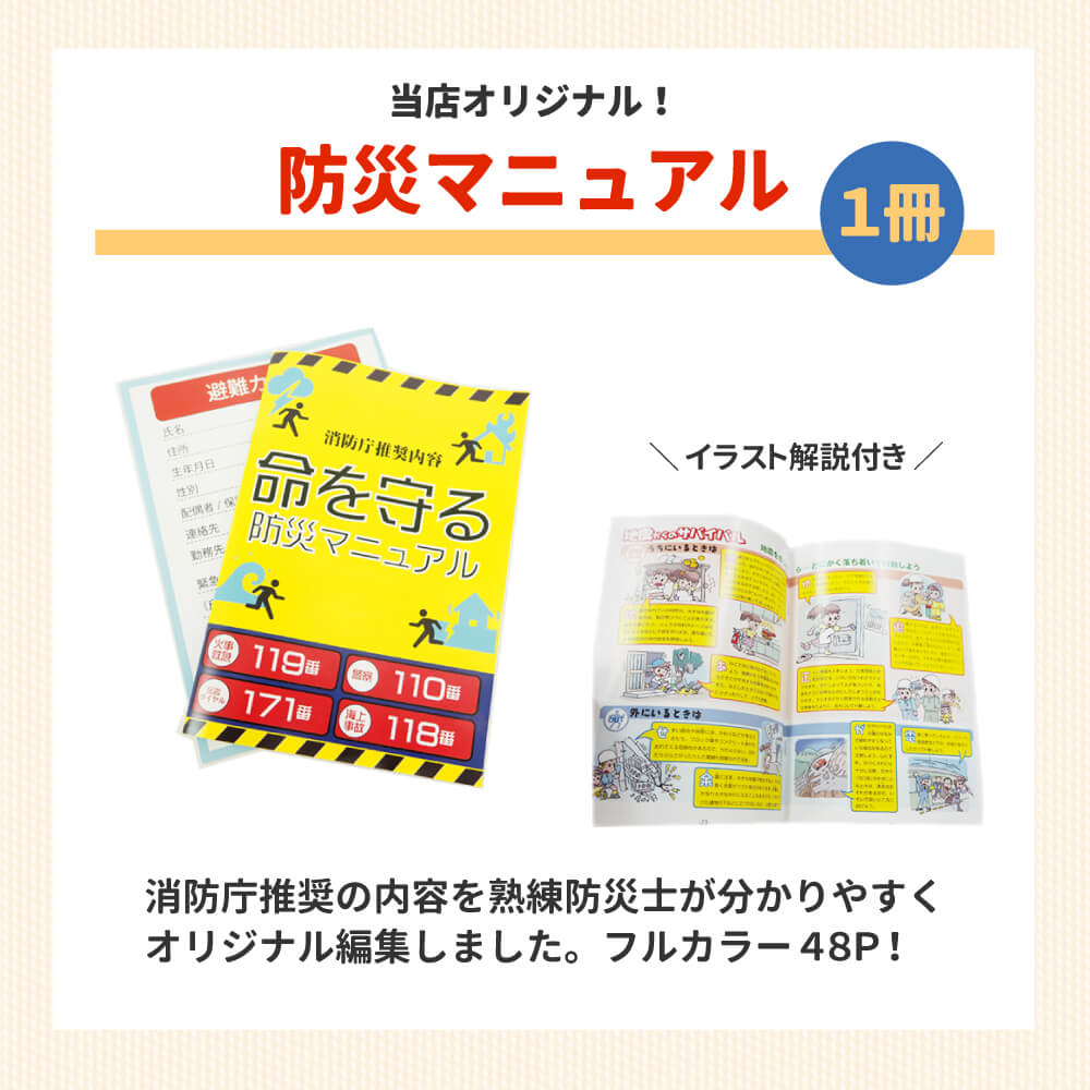 防災グッズ セット Ａ４サイズ 災害備蓄用 基本内容BOX１ 非常食 保存