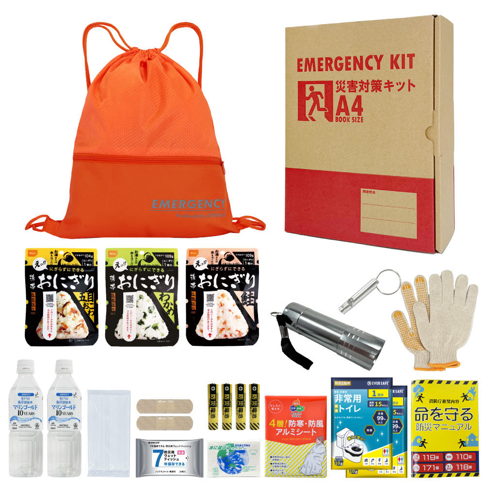 EVERSAFE 非常用持ち出し袋 A4防災セット 基本内容ボックス1