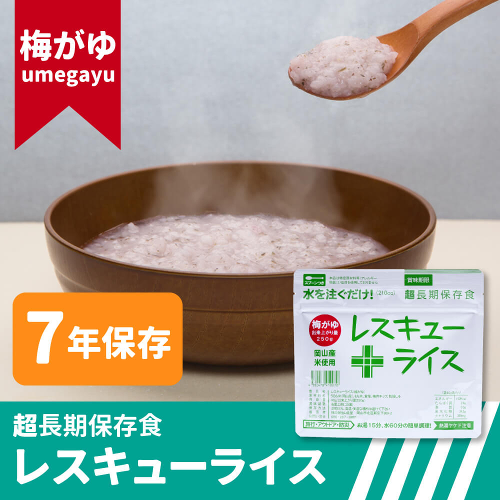 非常食 レスキューライス 白飯 100食 ケース 国産米使用 7年保存