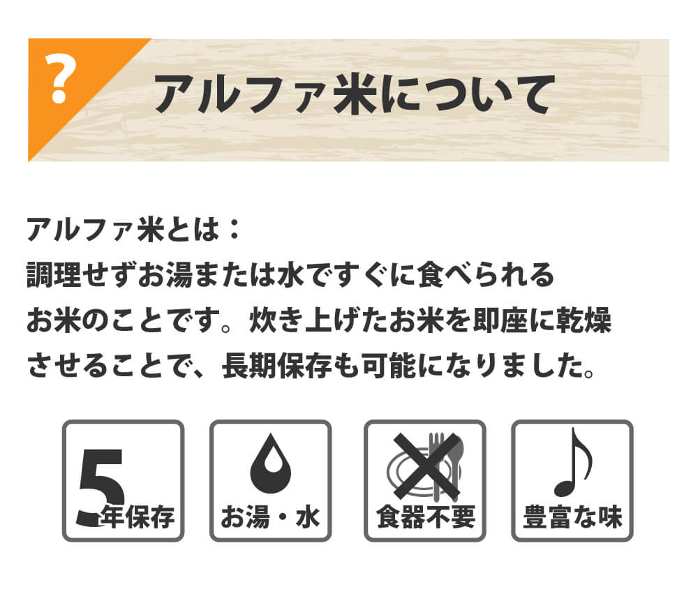 非常食セット 5年保存 4人用 3日分 36食 10年保存水付 アルファ米 パン缶詰｜safety-japan｜06