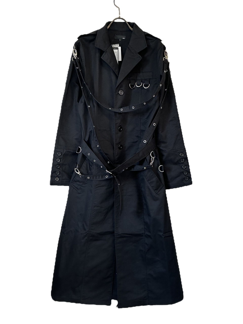 レザーコート　ロング　カウレザー archive grunge vintage 古着 70s LAKELAND パデッド ダブルブレスト 本革 オール レザー