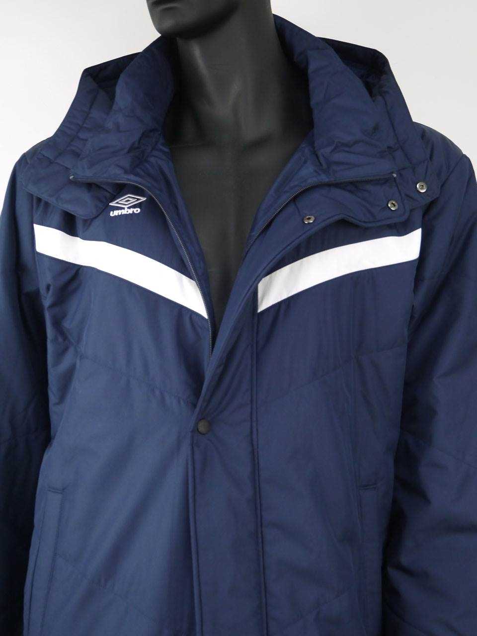 大きいサイズ UMBRO(アンブロ)ロング丈中綿入りベンチコート パデッド