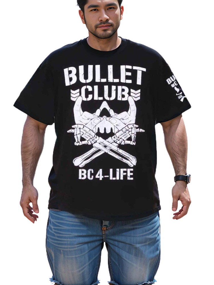 Tシャツ 大きいサイズ メンズ 新日本プロレス BULLET CLUB 22 プリントTシャツ ロゴ...