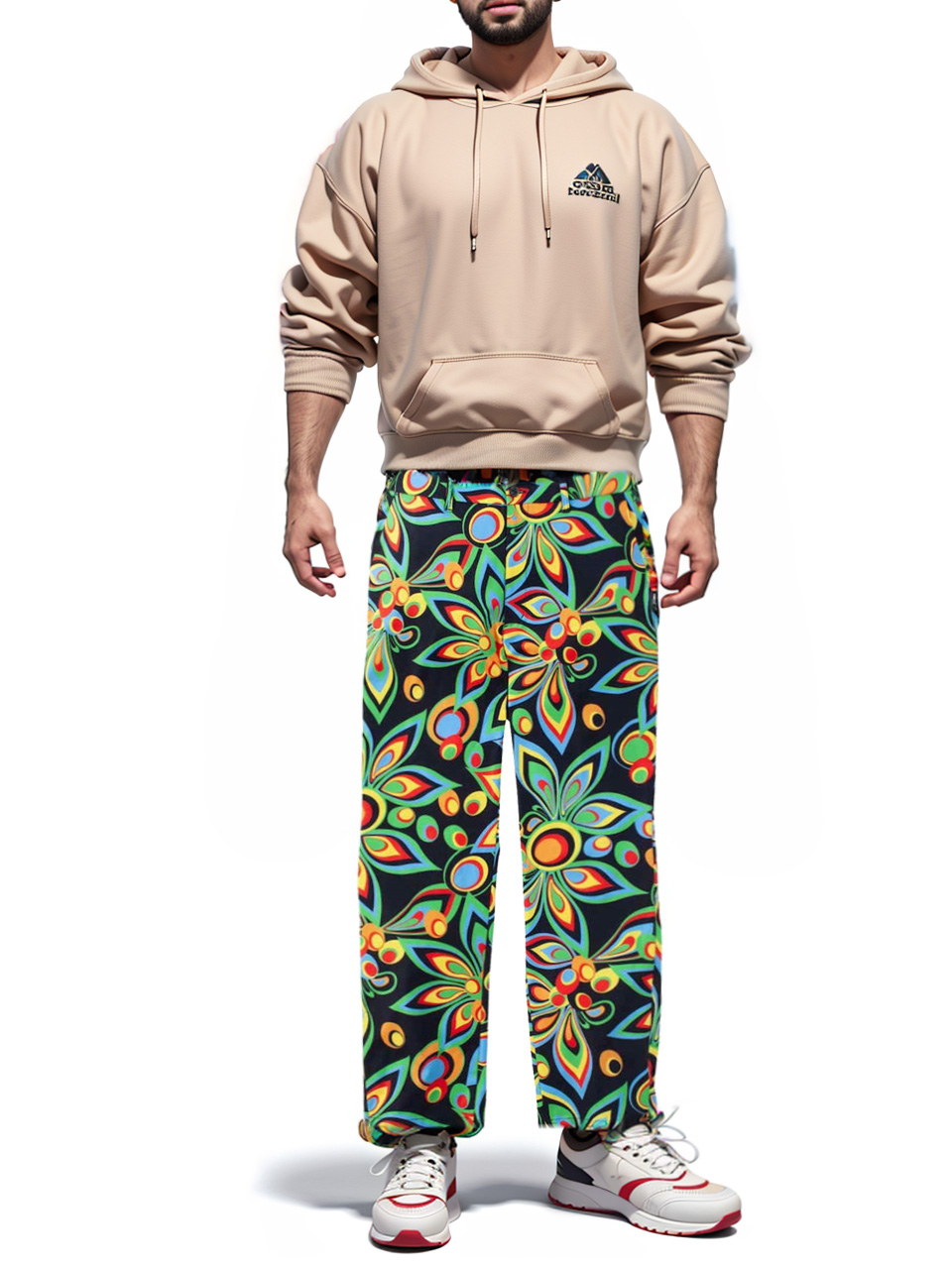ストレッチパンツ 総柄 大きいサイズ メンズ LOUDMOUTH ラウドマウス