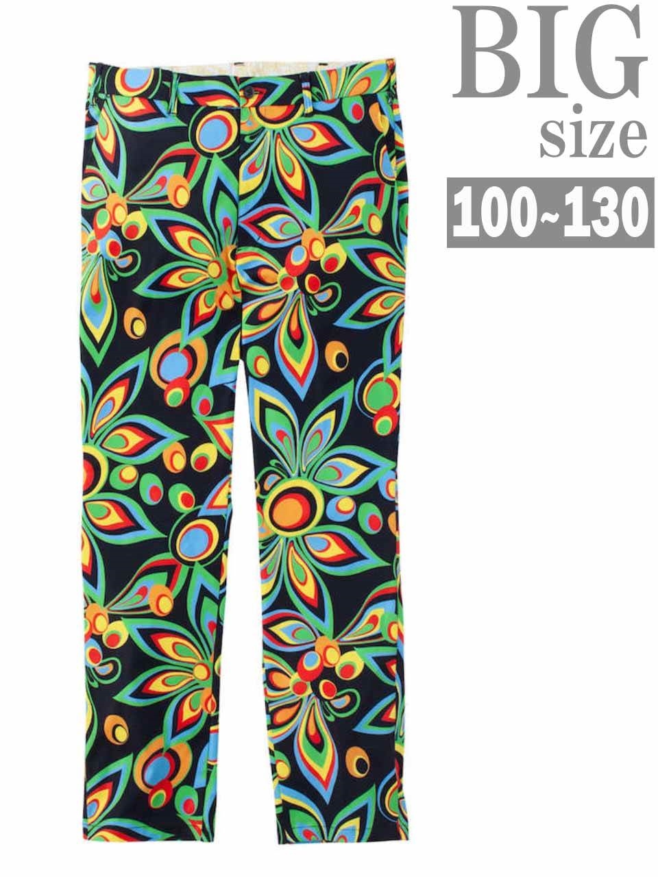ストレッチパンツ 総柄 大きいサイズ メンズ LOUDMOUTH ラウドマウス