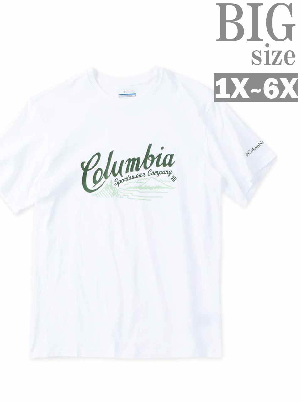 Tシャツ 大きいサイズ メンズ プリントT クルーネック Columbia ブランド ロゴデザイン ...