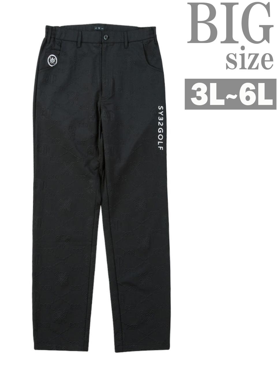 SY32 ゴルフ カーゴパンツ ［ドライメッシュスエット素材］ ブラックL