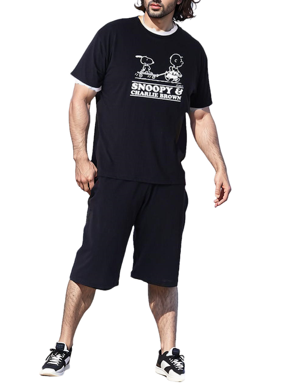 PEANUTS Tシャツ 上下 スヌーピー 大きいサイズ メンズ SNOOPY