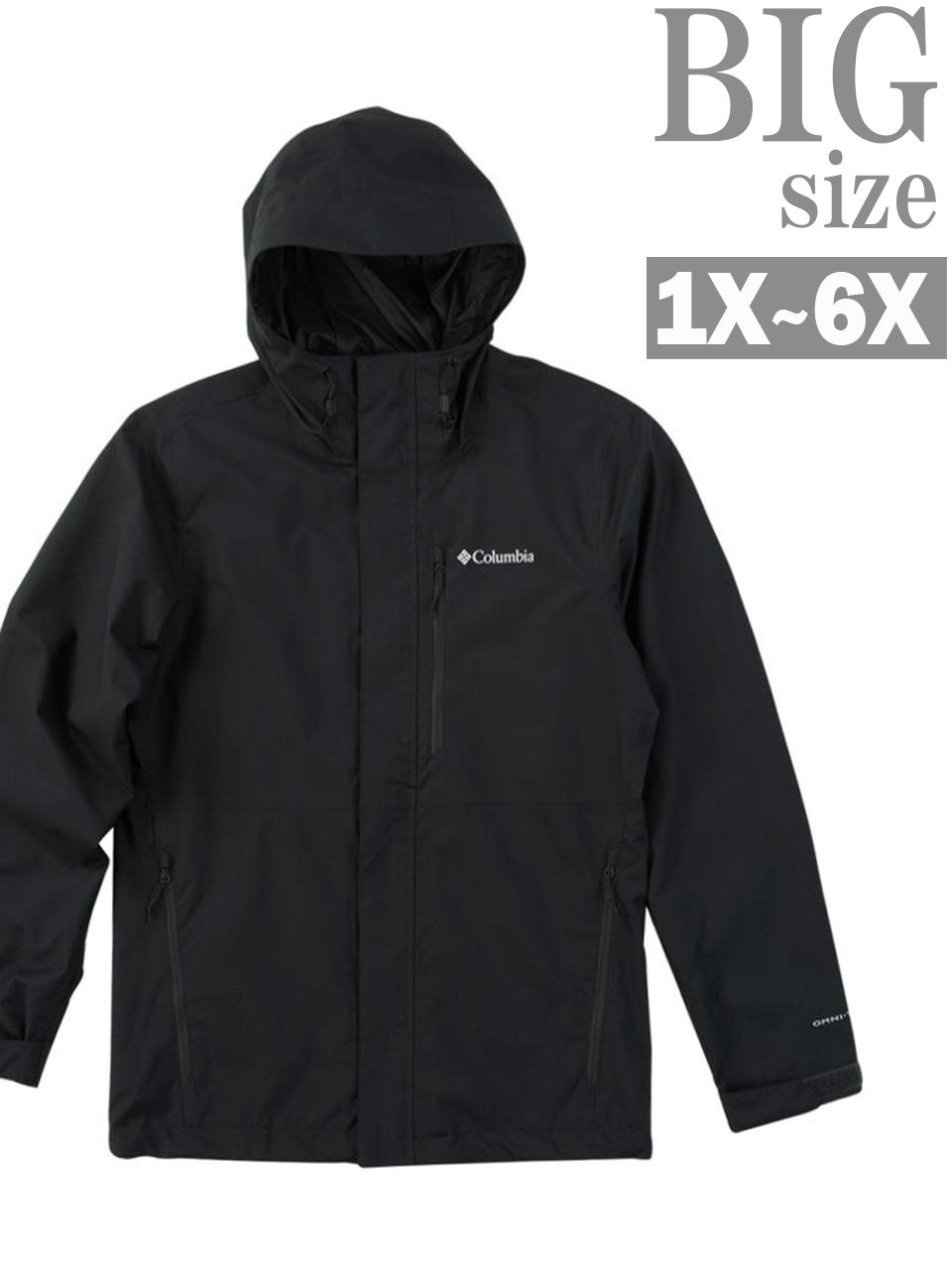 【新品タグ付】コロンビア オムニテック レインコート 黒 XL 防水 透湿 Columbia（コロンビア） ハイクバウンドⅡメンズ レイン