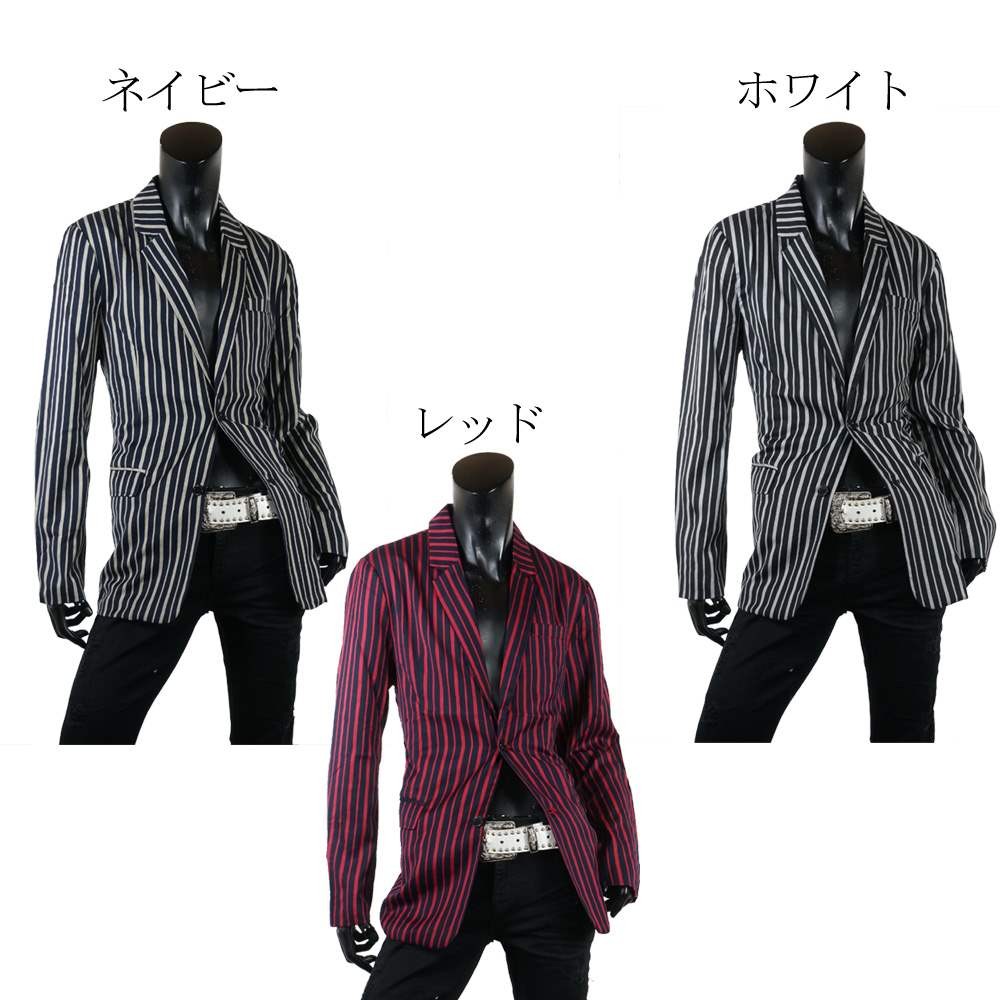 送料無料】ジャケット ストライプジャケット 2Bジャケット ストライプ