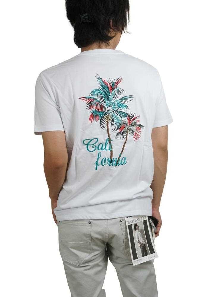 新品未使用　タグ付き　ヌメロベントゥーノ　パームツリーTシャツ　ヤシの木 送料無料】Tシャツ 半袖T 半袖Tシャツ メンズ ヤシの木 刺繍