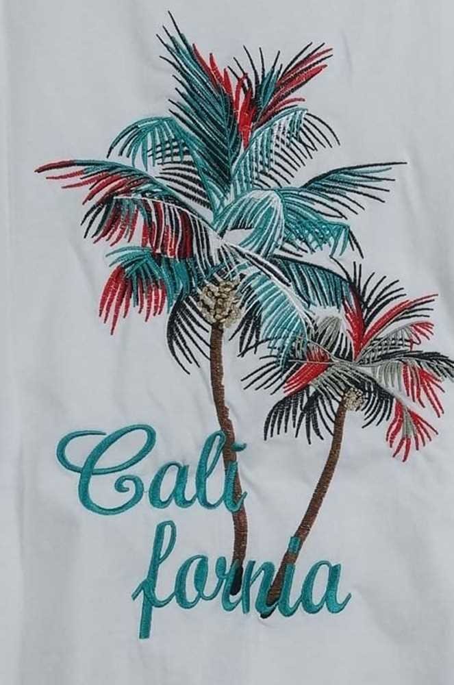 送料無料】Tシャツ 半袖T 半袖Tシャツ メンズ ヤシの木 刺繍