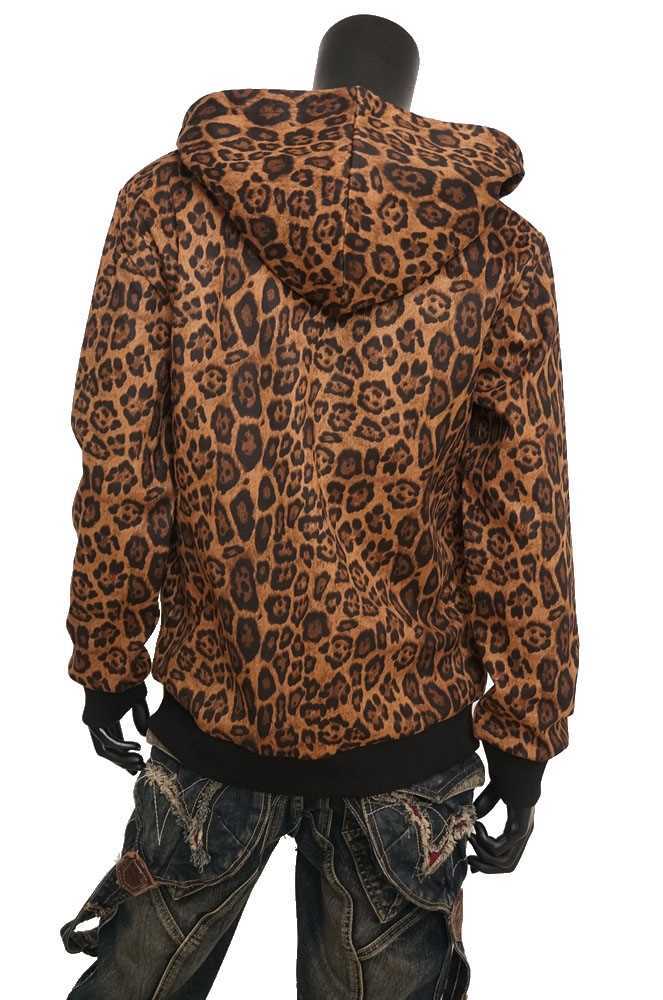 ブラウン系豹柄パーカー Sサイズ カジュアル＆ストリート ブラウン系豹柄パーカー Sサイズ カジュアル＆ストリート ブラウン系豹