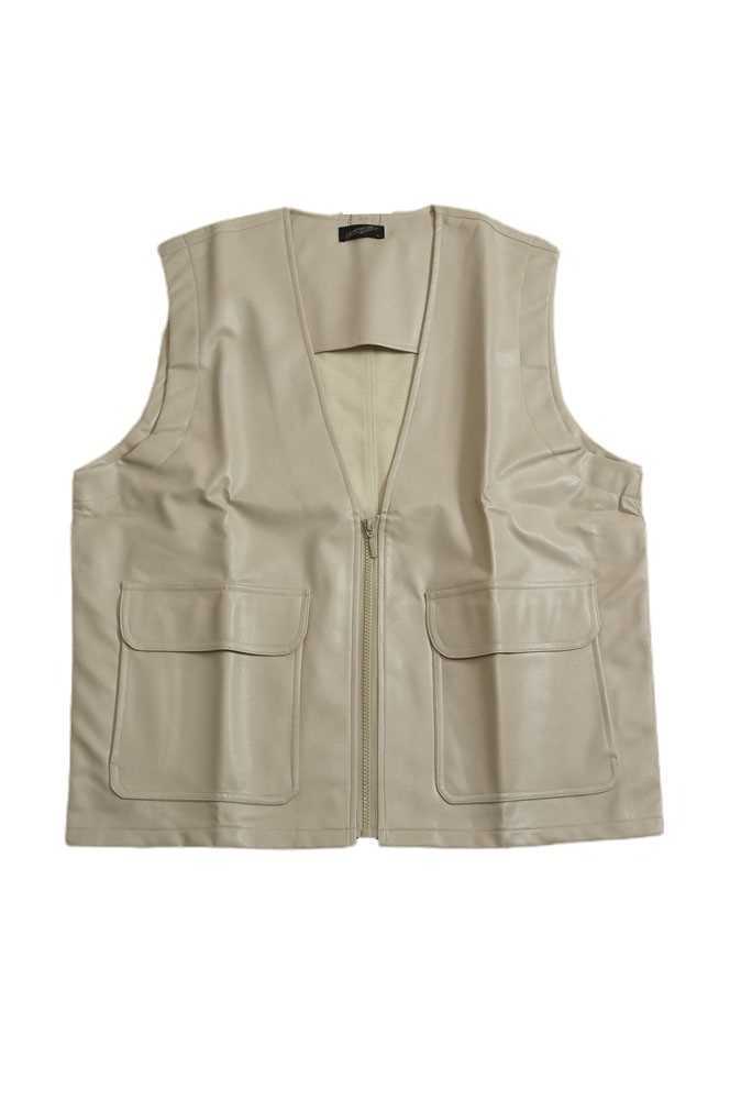 レザー キルティング ベスト カジュアル エコレザー ck6044 送料無料】メンズ 男性 服 トップス レザーベスト PUレザー