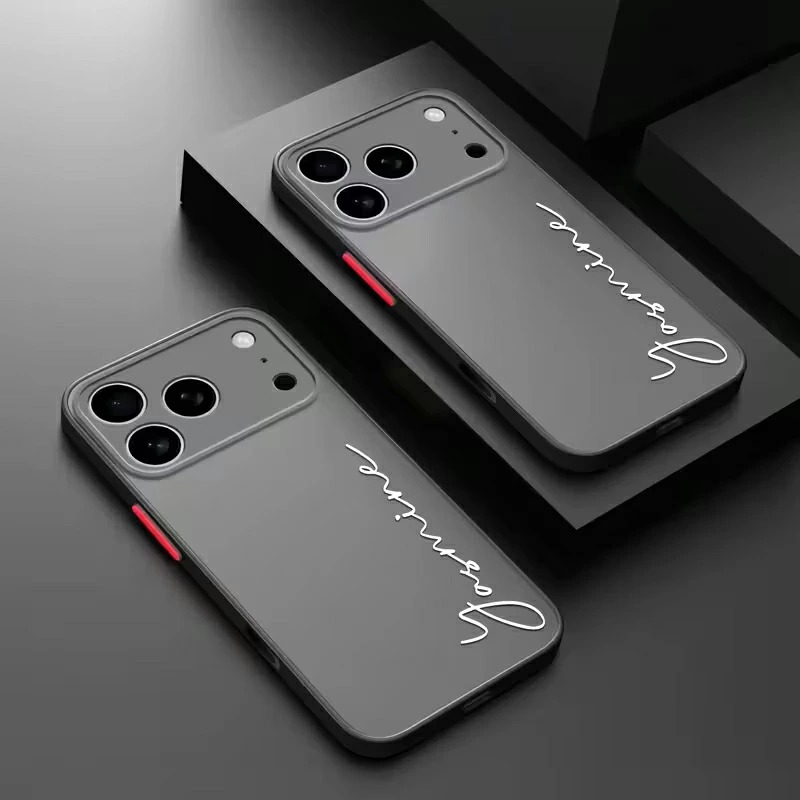iPhone17Pro ケース 名入れ カスタマイズ フロスト加工 耐衝撃