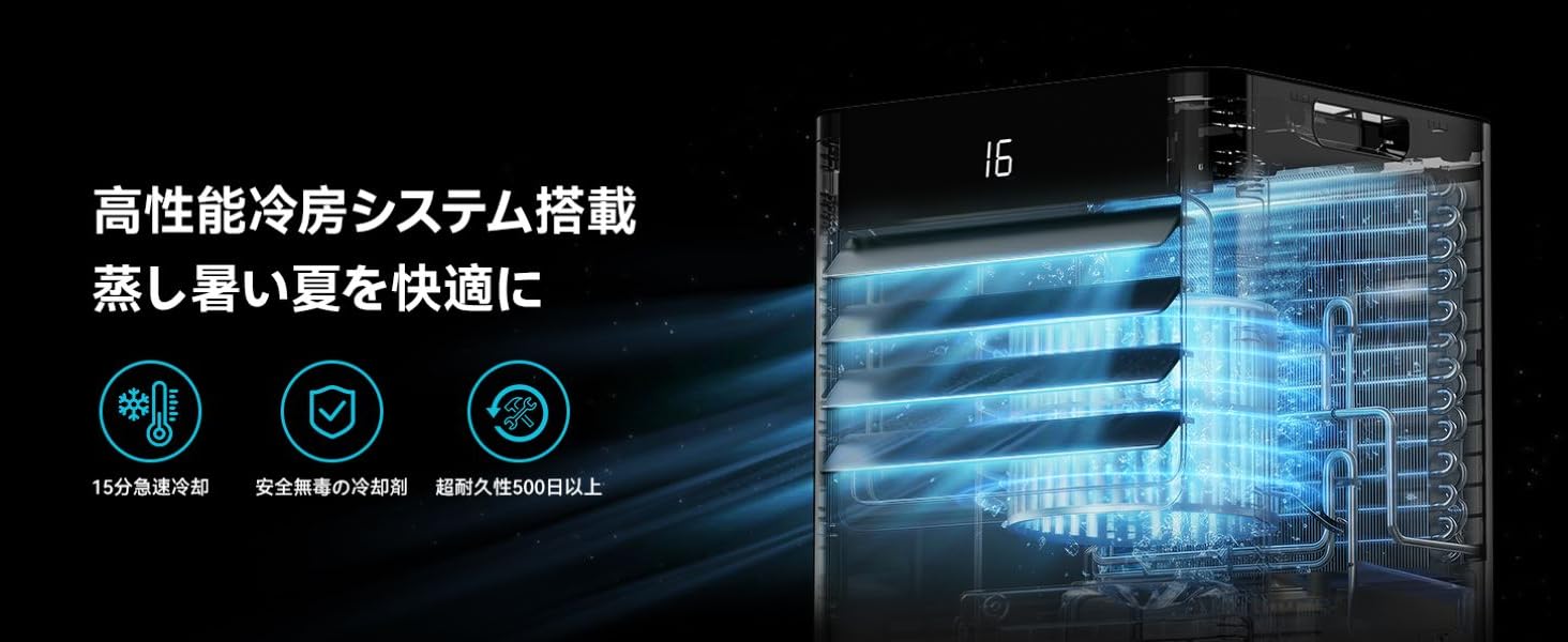 土日限定値下！ポータブルクーラー冷房能力超強力の約1.52kw！即買いOK！ スポットクーラー 2.6kW 家庭用 ポータブルクーラー 工事不要 冷房能力