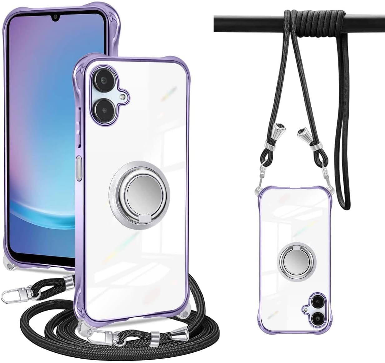 Galaxy A25 5G ケース クリア ショルダーストラップ付き SC-53F SCG33