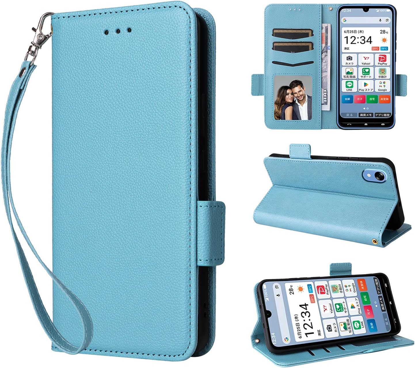 スマートフォン本体セット ZTE かんたんスマホ5 ケース 手帳型 ZTE A601ZT ワイモバイル
