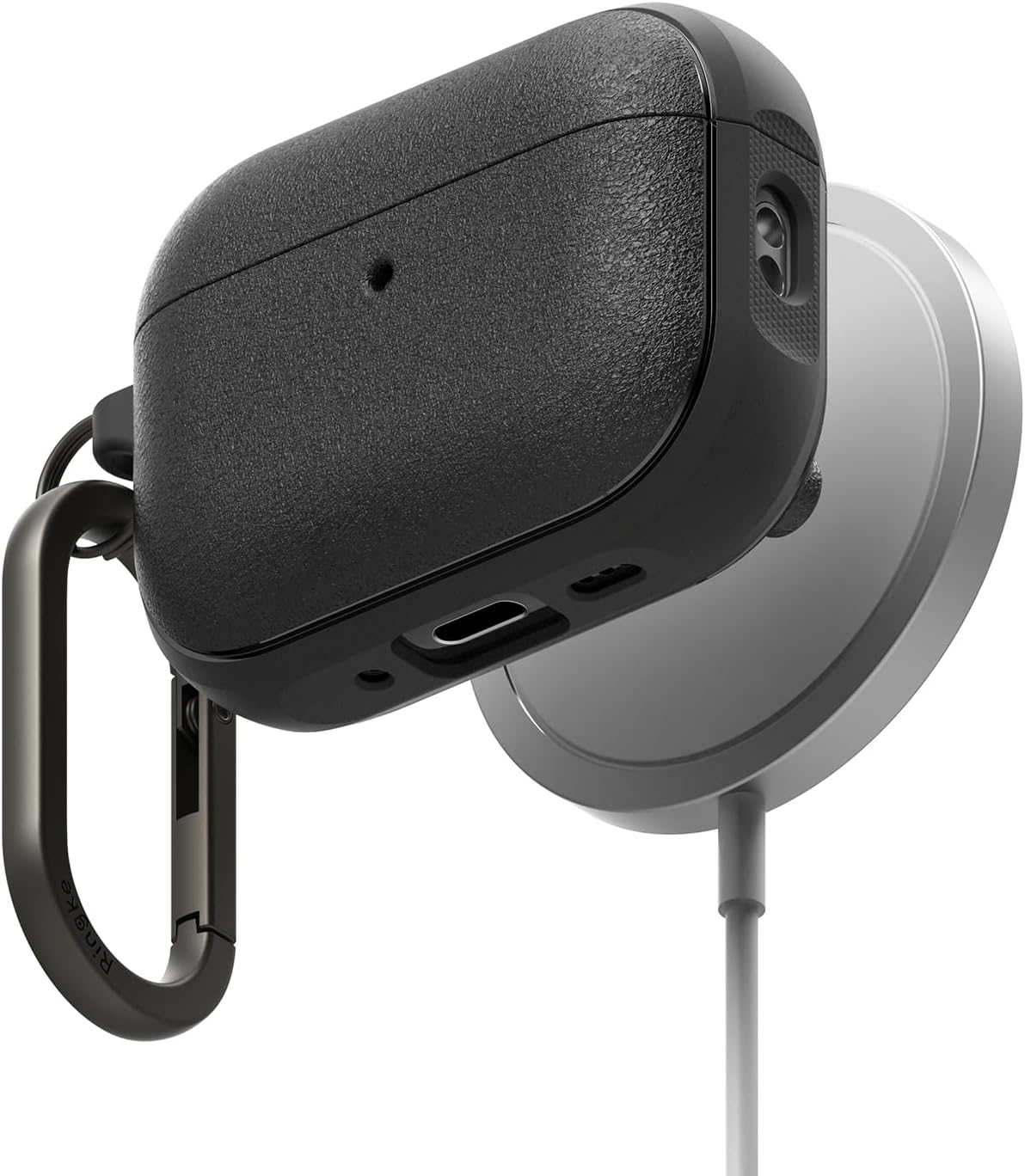 Airpods Pro3 ケース TPU+マグネット ワイヤレス充電対応 カラビナ付き