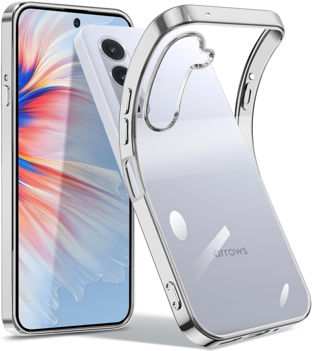 arrows Alpha F-51F ケース メッキ加工 TPU 耐衝撃 スマホケース