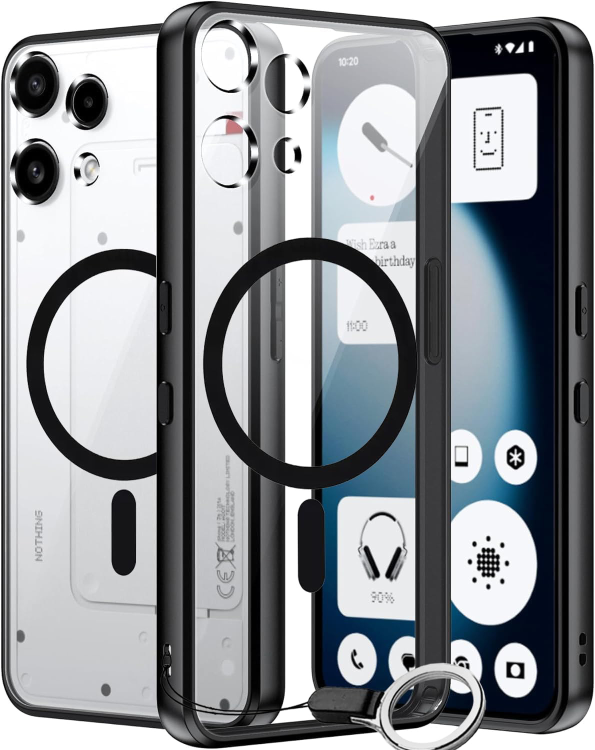 Nothing Phone 3a Lite ケース 透明 MagSafe対応 耐衝撃 シンプル