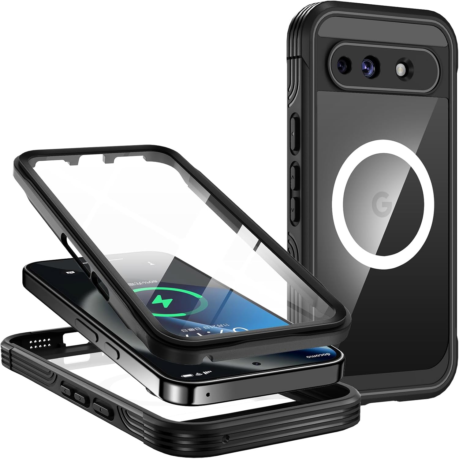 Google Pixel 10a ケース 両面保護 360度保護 フルカバー 内蔵フィルム
