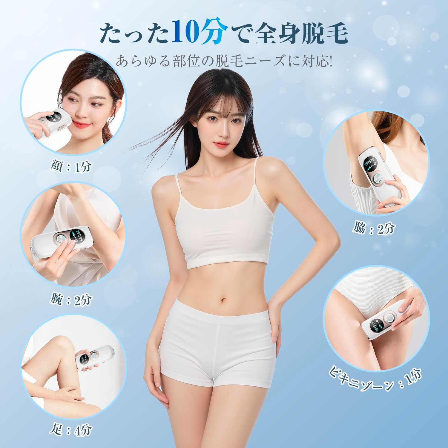 脱毛器 HIPL 光美容器 サファイア冷却 無痛 VIO対応 メンズ レディース