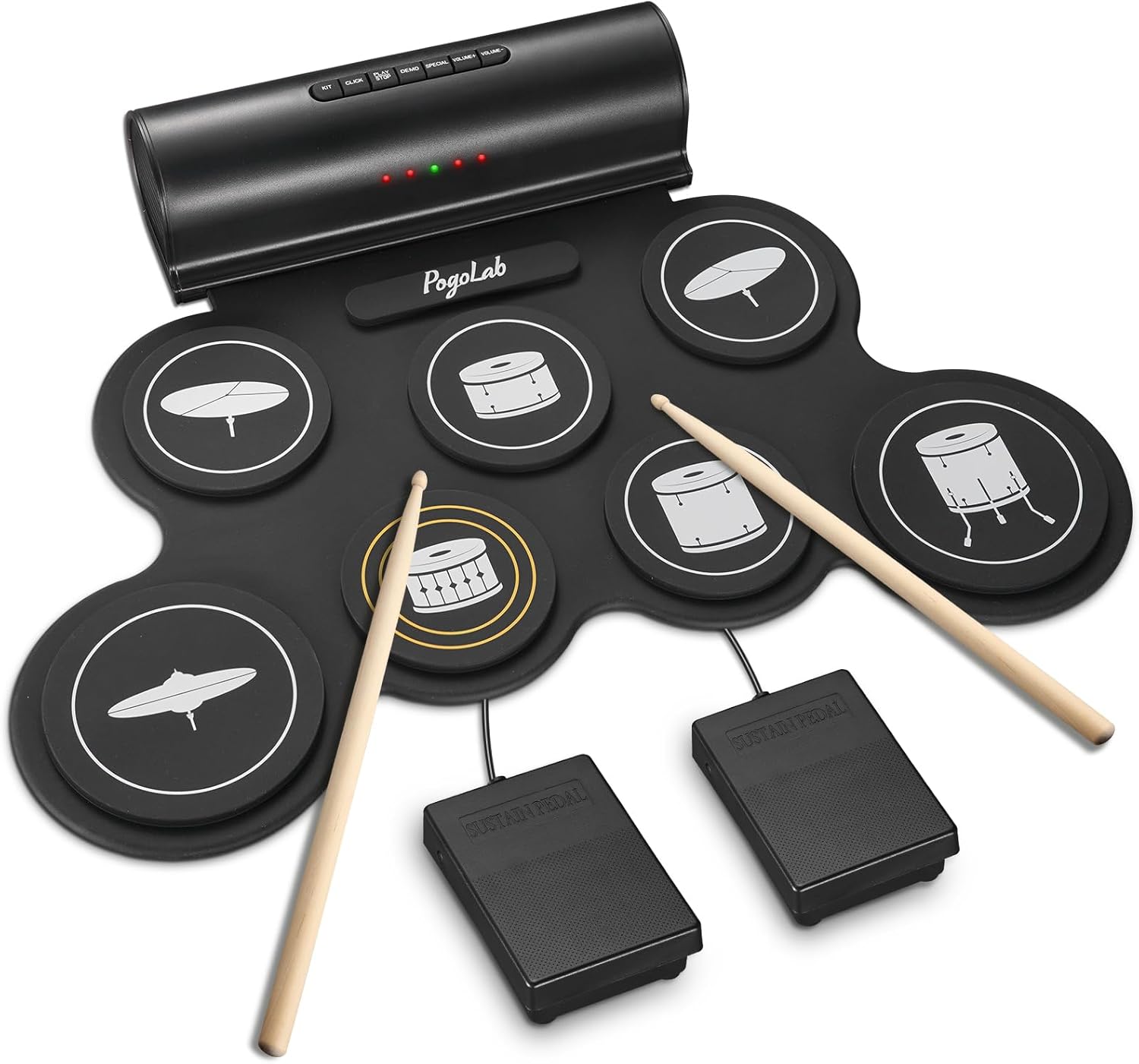 電子ドラム 巻ける ロールドラム 子供 初心者 ポータブルドラム USB