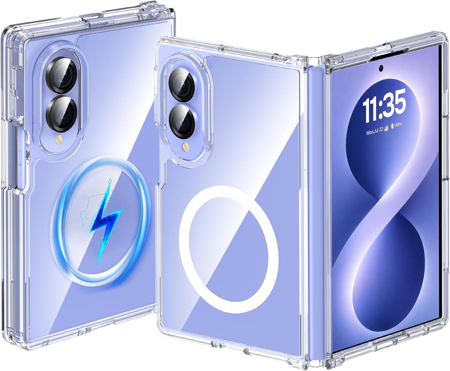 Galaxy Z Fold8 ケース Fold 8 Ultra MagSafe対応 クリア カバー 耐