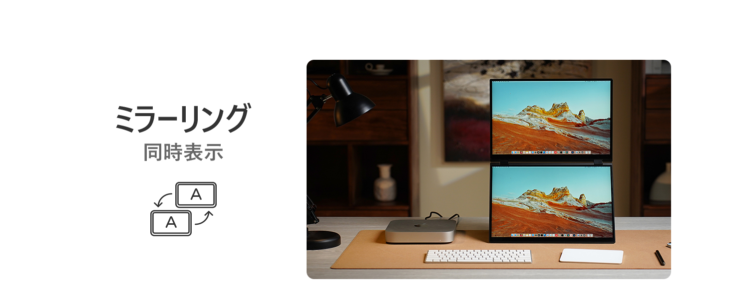 デュアルモバイルモニター 16インチ 14.2インチ 2画面 2520×1680 IPS