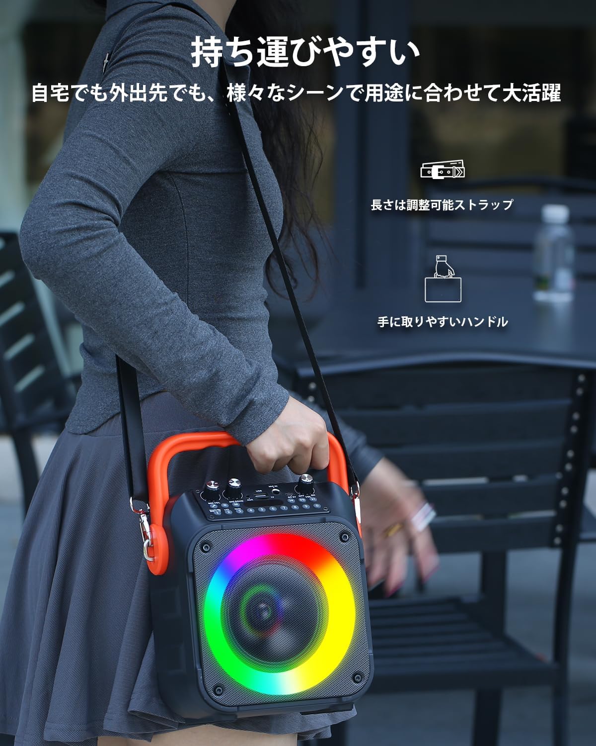 マイク 拡声器 スピーカー bluetooth 高音質 ステレオ カラオケ 家庭用