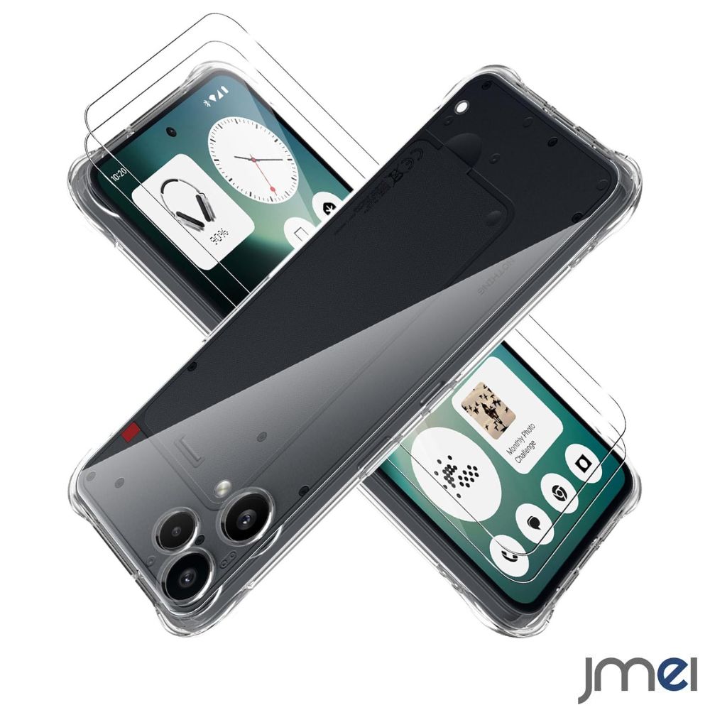 Nothing Phone (3A) Lite ケース カバー 2枚ガラスフィルム付き クリア