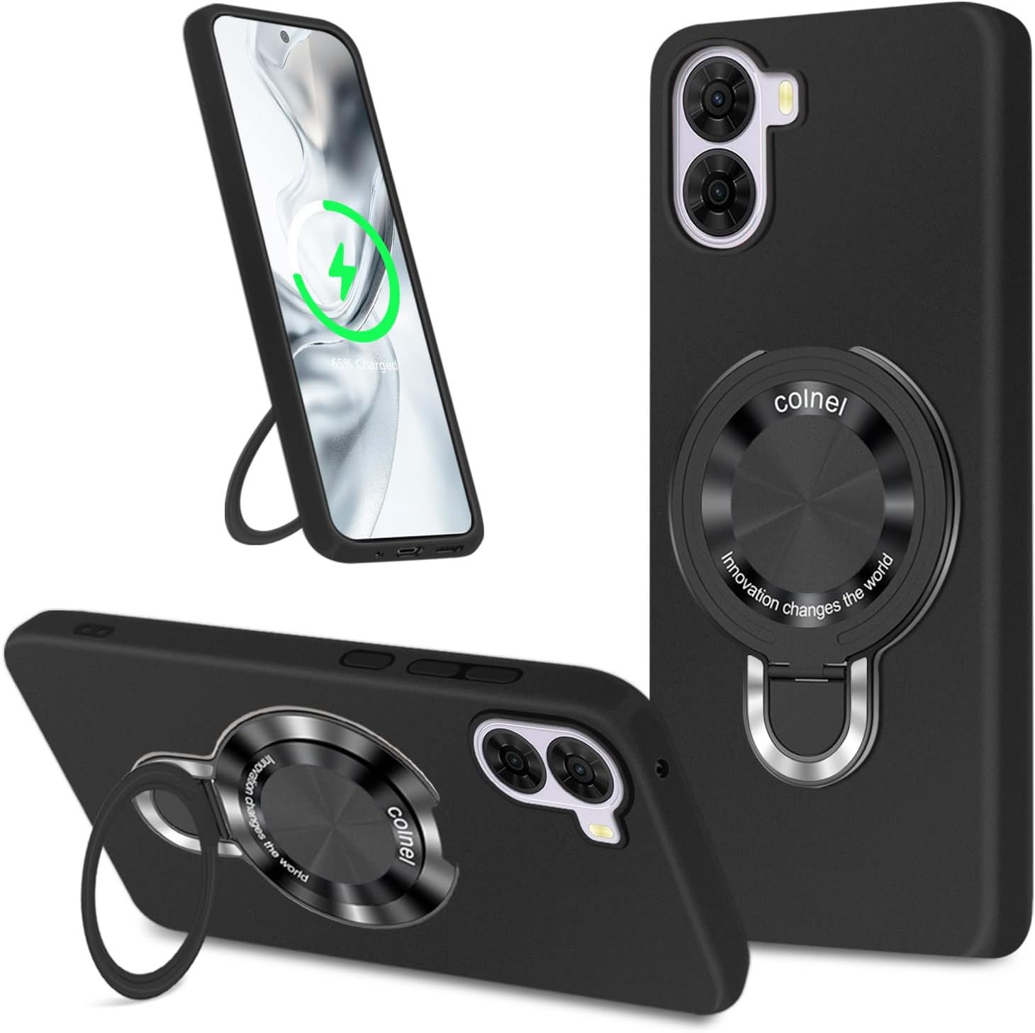 【極美品】nubia S2 ワイモバイル版 ブラック（おまけケース付き） Nubia S2 ケース MagSafe対応 リング 搭載 マグネット 内蔵 カバー耐