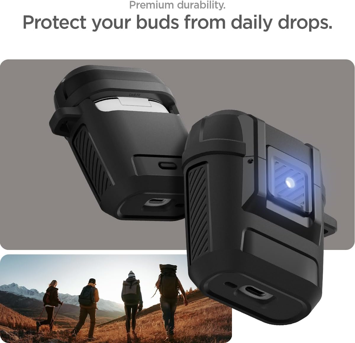 Spigen Pixel Buds Pro2 /Pro ケース 耐衝撃 PC TPU 二重構造