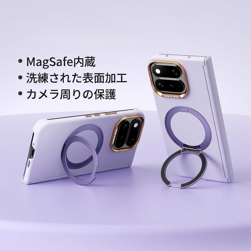 Pixel 11 Pro Fold ケース MagSafe対応 360度回転スタンド