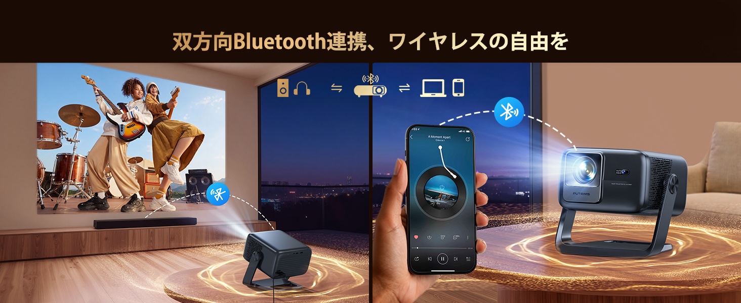 プロジェクター 4K対応 Google TV内蔵 1200ANSI高輝度 ホーム