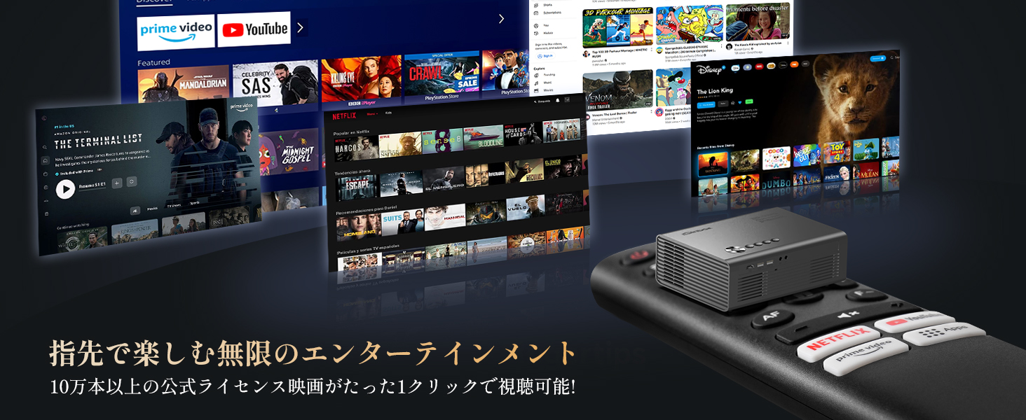 プロジェクター 家庭用 小型 ホームプロジェクター ネイティブ解像度