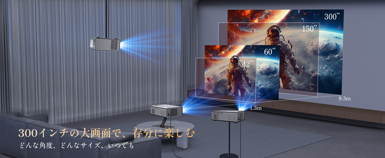 プロジェクター 家庭用 小型 ホームプロジェクター ネイティブ解像度