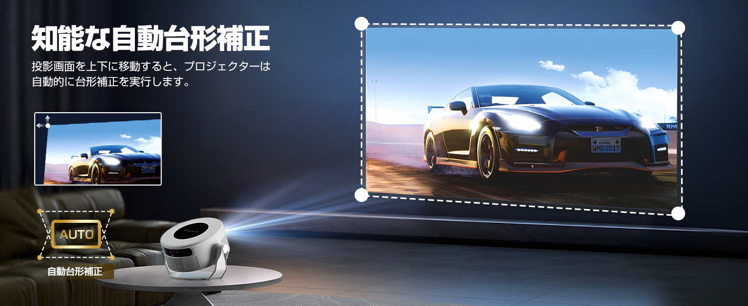 プロジェクター 家庭用 小型 1080P 8K対応 HDR高画質 1400ANSIルーメン