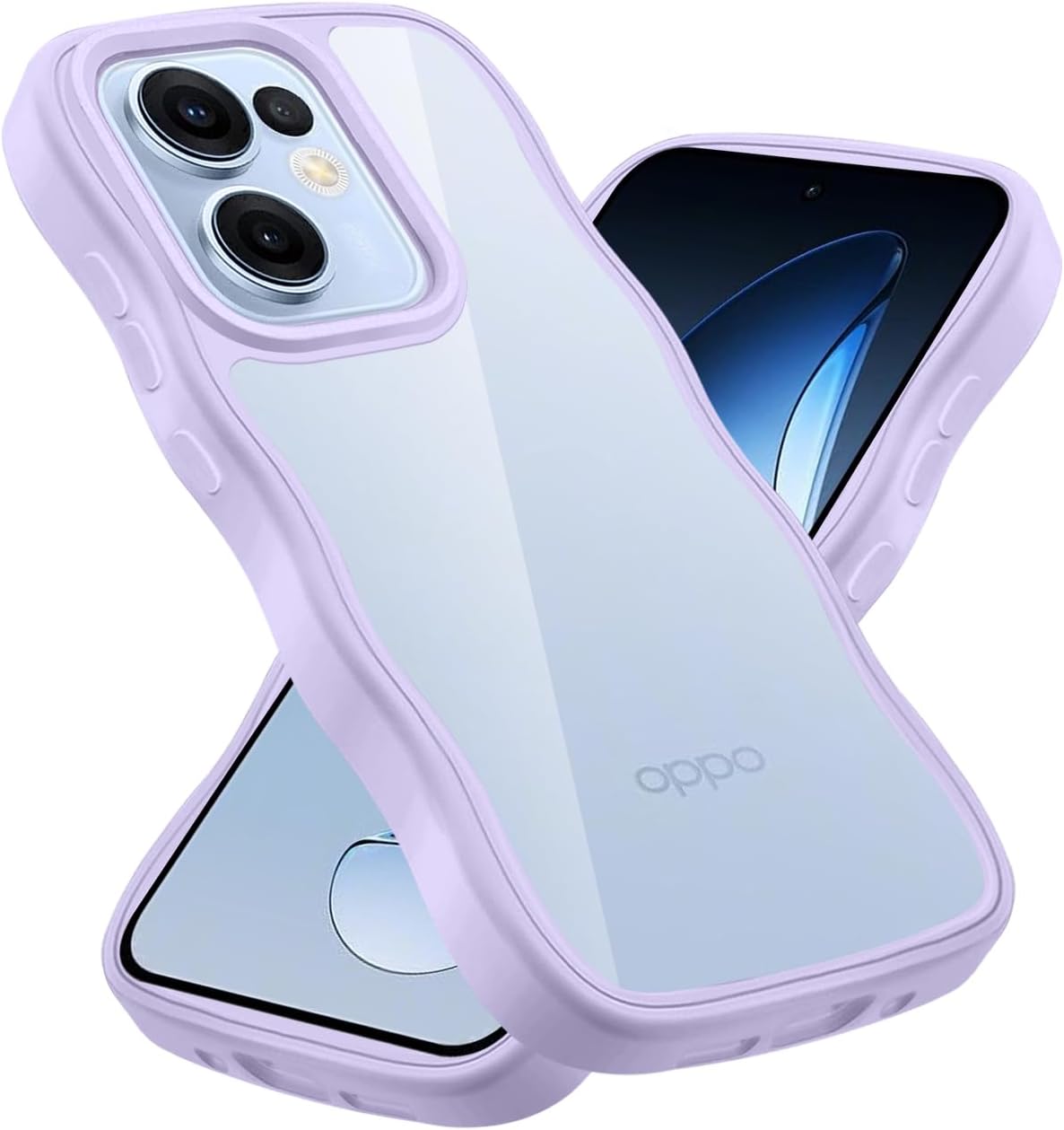 OPPO Reno13 A ケース うねうね 耐衝撃 かわいい 波状フレーム