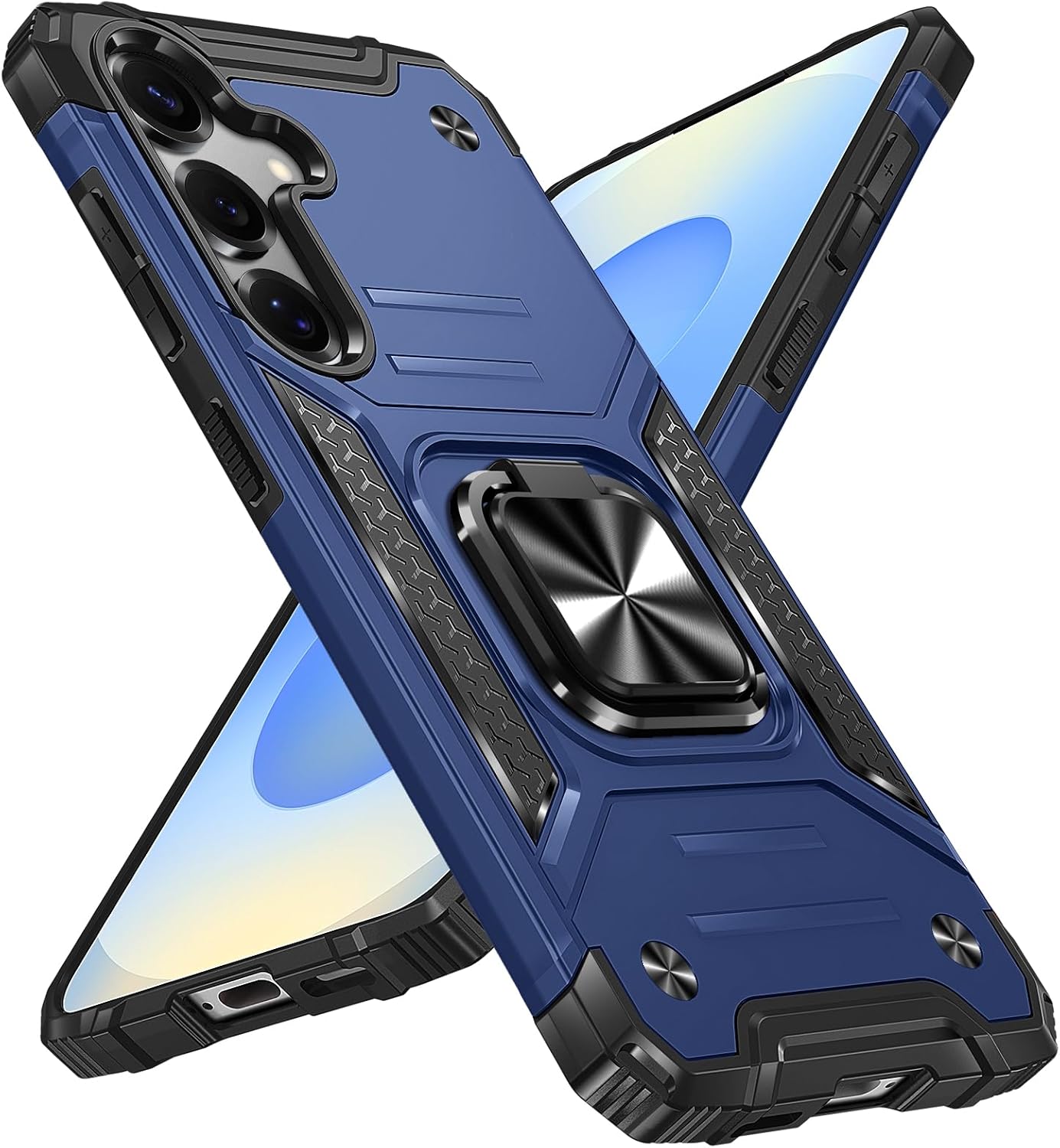 Galaxy S25 ケース スマホケース タフネスケース リング付き 縦横