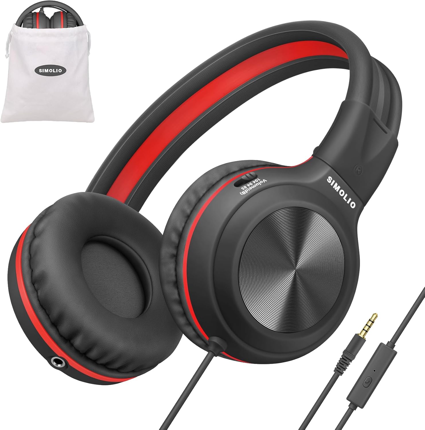 aキッズ ヘッドフォン 有線ヘッドホン ハンズフリー マイク 85dB 94dB