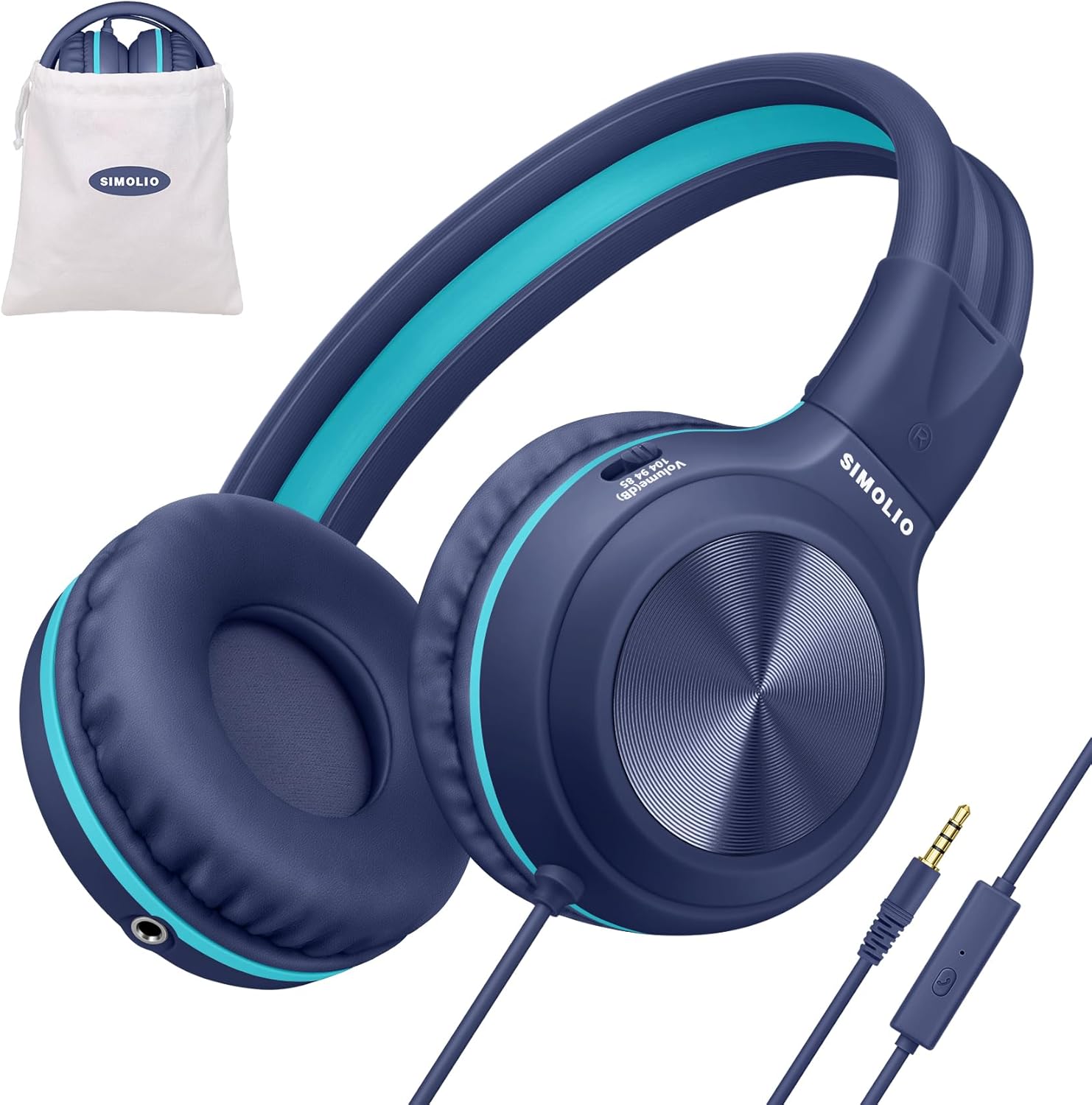 aキッズ ヘッドフォン 有線ヘッドホン ハンズフリー マイク 85dB 94dB