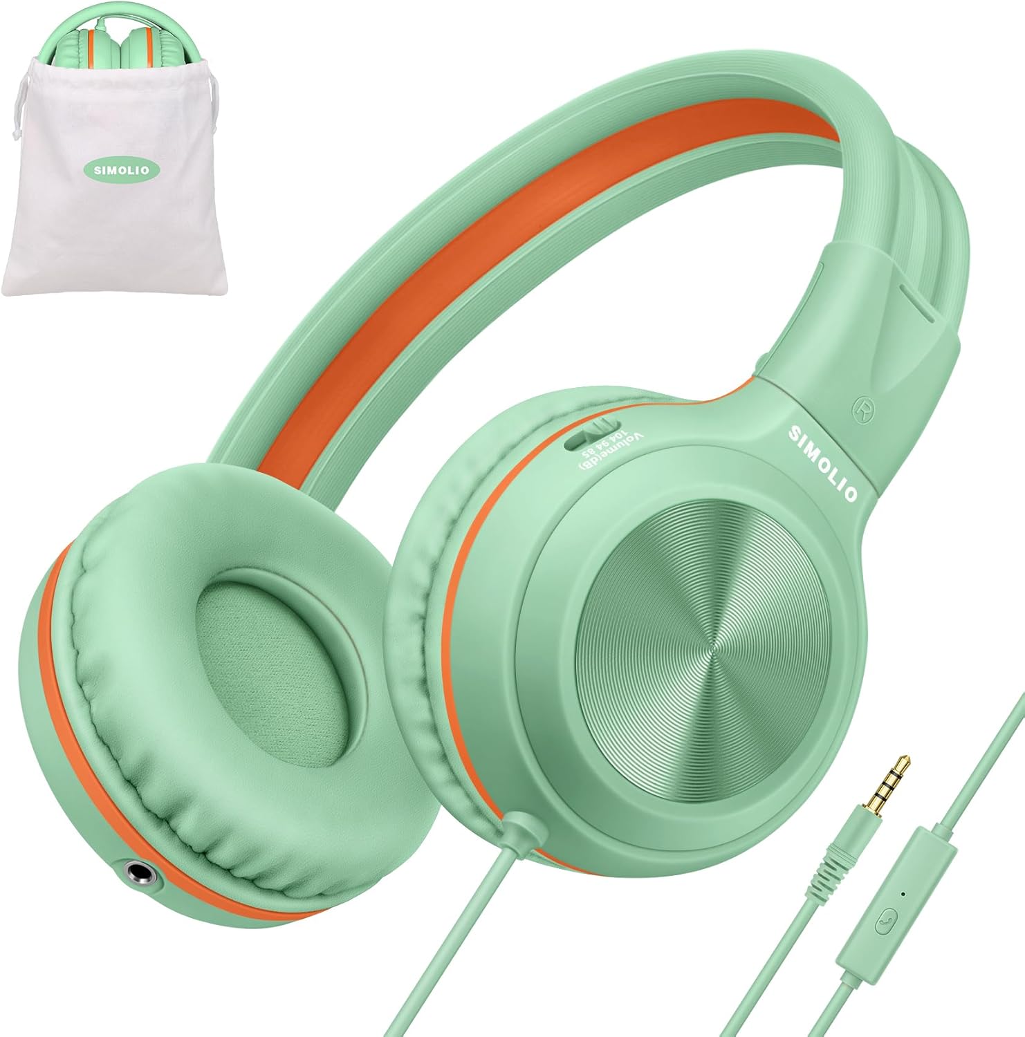 aキッズ ヘッドフォン 有線ヘッドホン ハンズフリー マイク 85dB 94dB