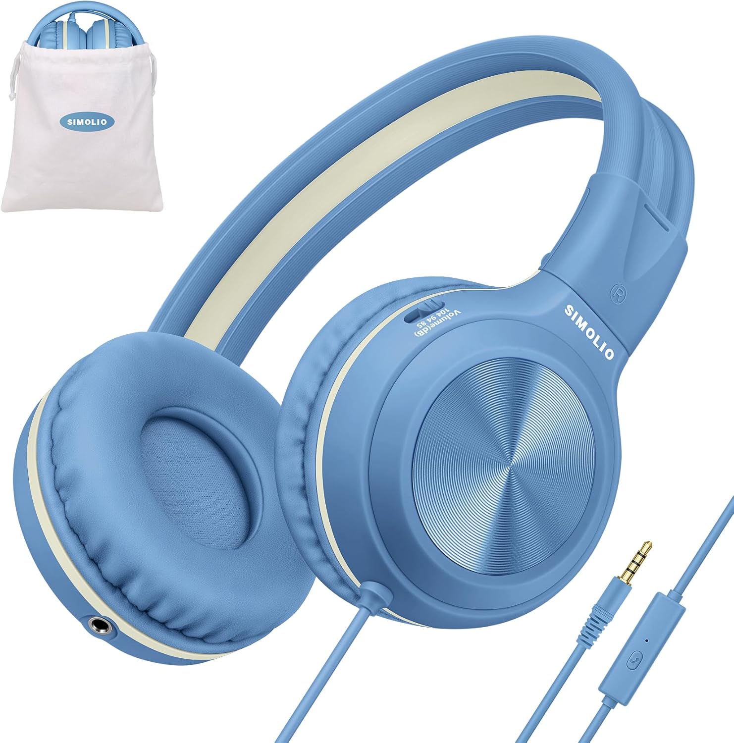 aキッズ ヘッドフォン 有線ヘッドホン ハンズフリー マイク 85dB 94dB