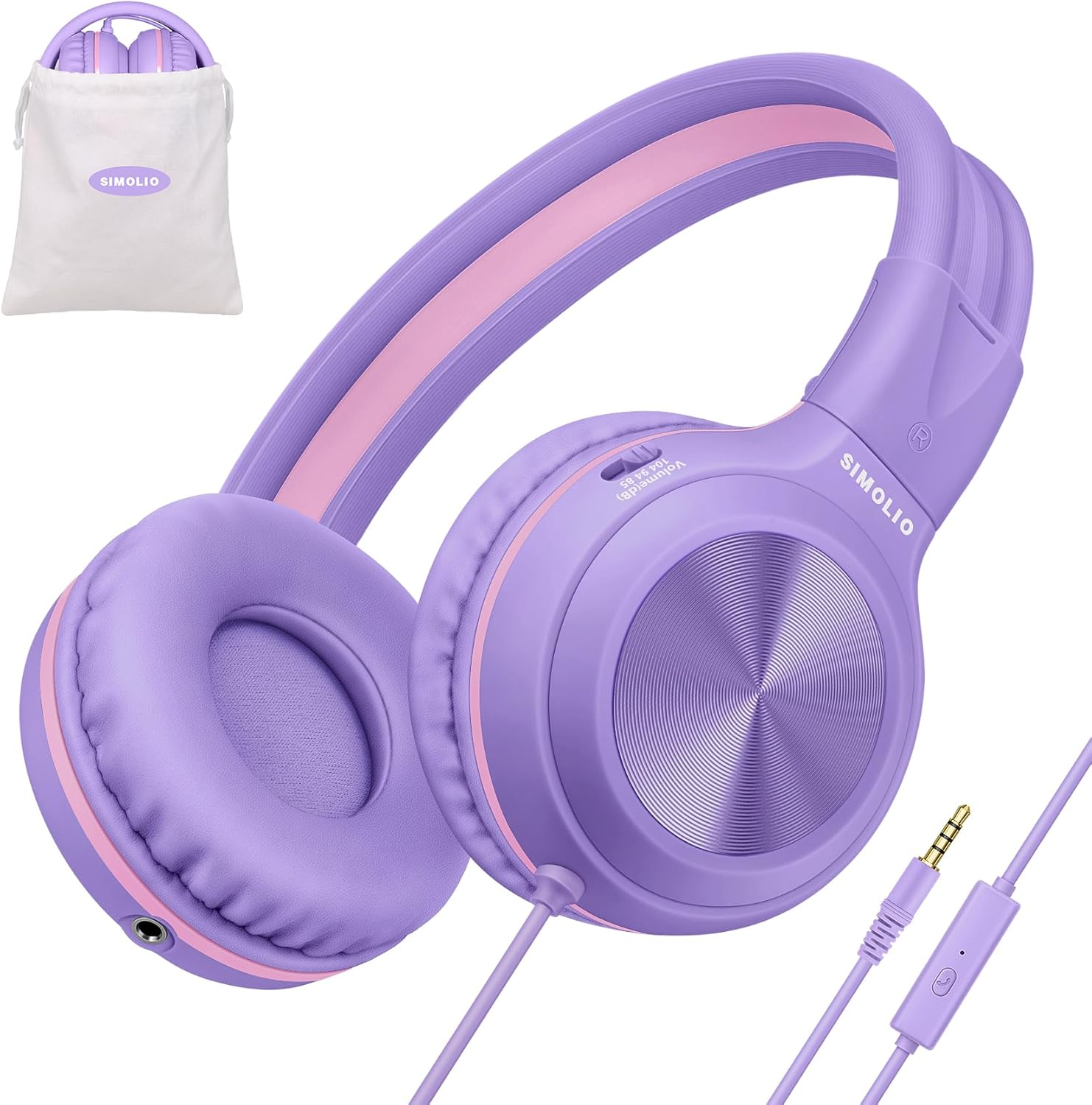aキッズ ヘッドフォン 有線ヘッドホン ハンズフリー マイク 85dB 94dB