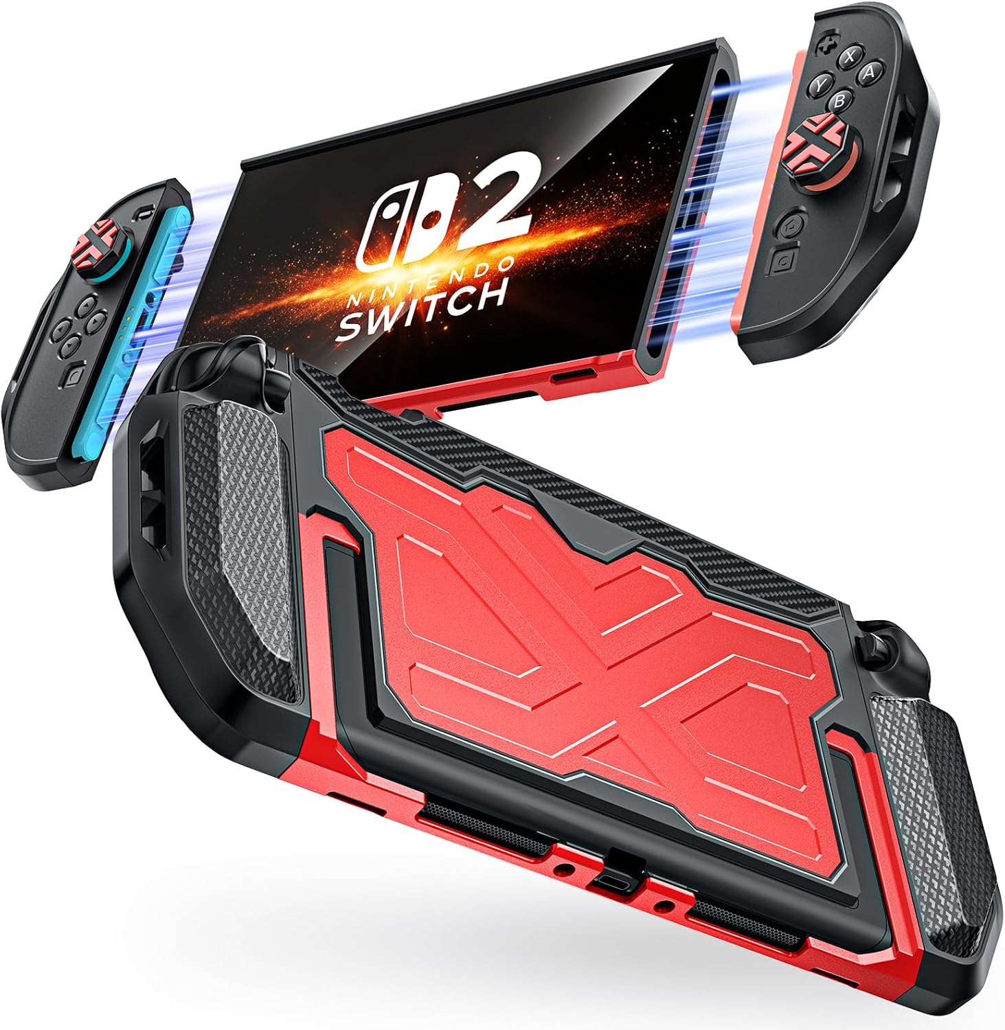 Nintendo Switch 2 対応保護カバー ドック対応 Joy-Con着脱式 分体式