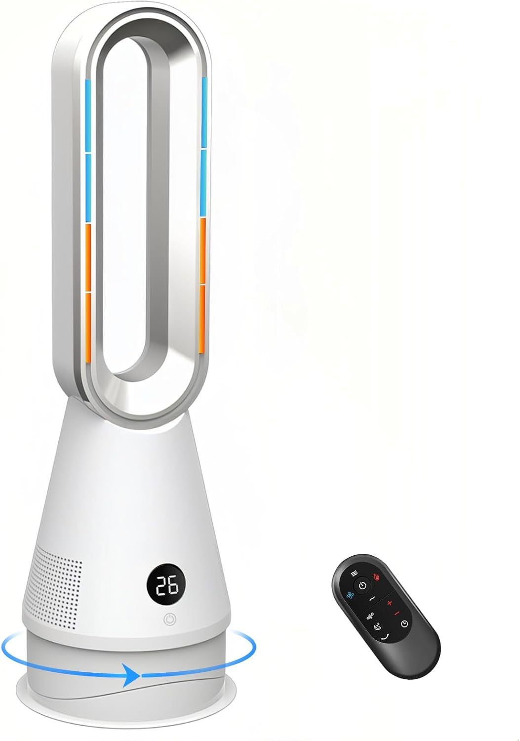 【新品未使用】LIGHTEN タワーファン ホワイト　DC 羽根なし タワーファン 冷暖兼用 羽根なし 扇風機 1台6役 空気清浄機 DCモーター