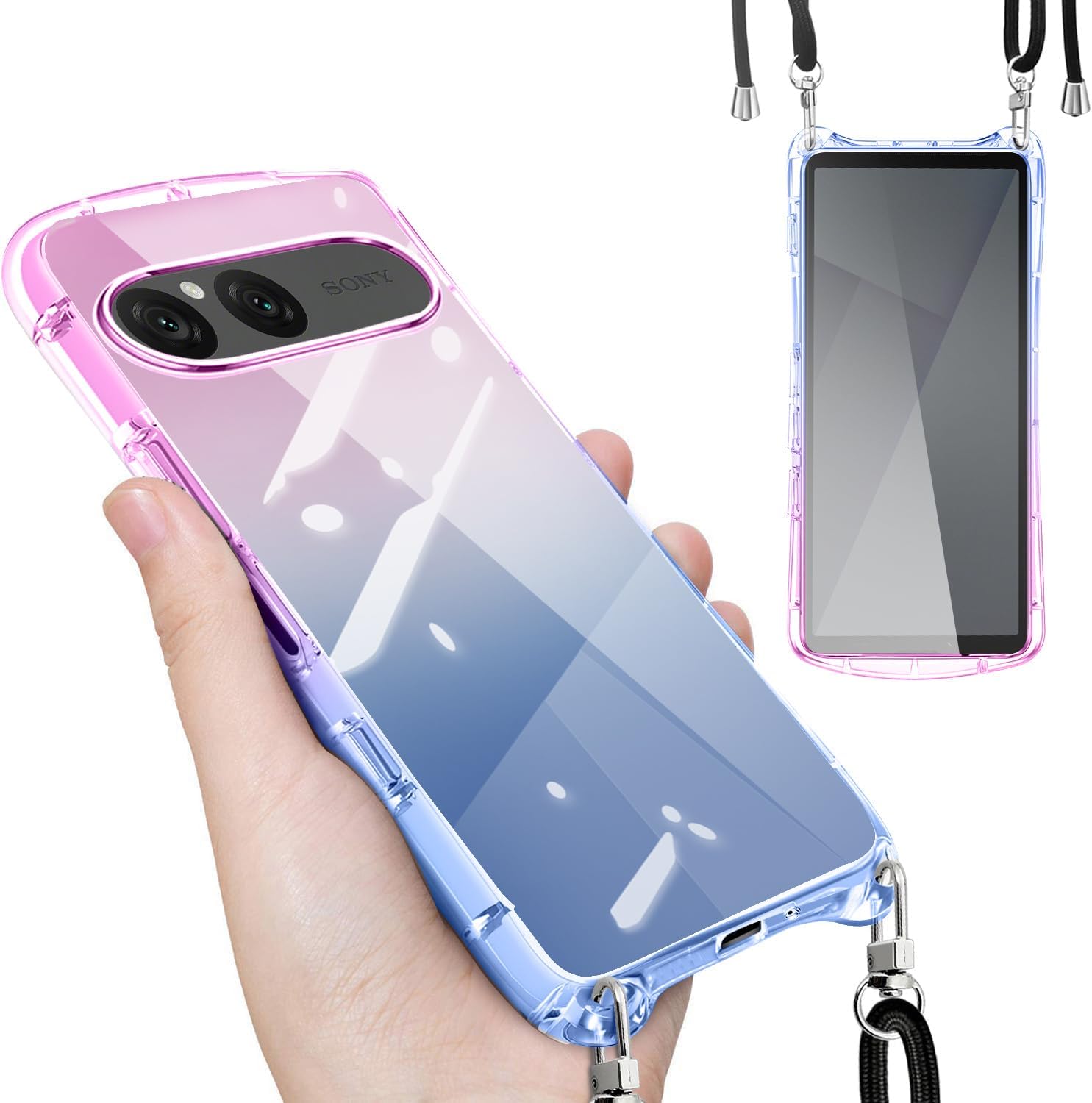 Xperia 10 VII ケース ショルダー クリア グラデーション SO-52F SOG16