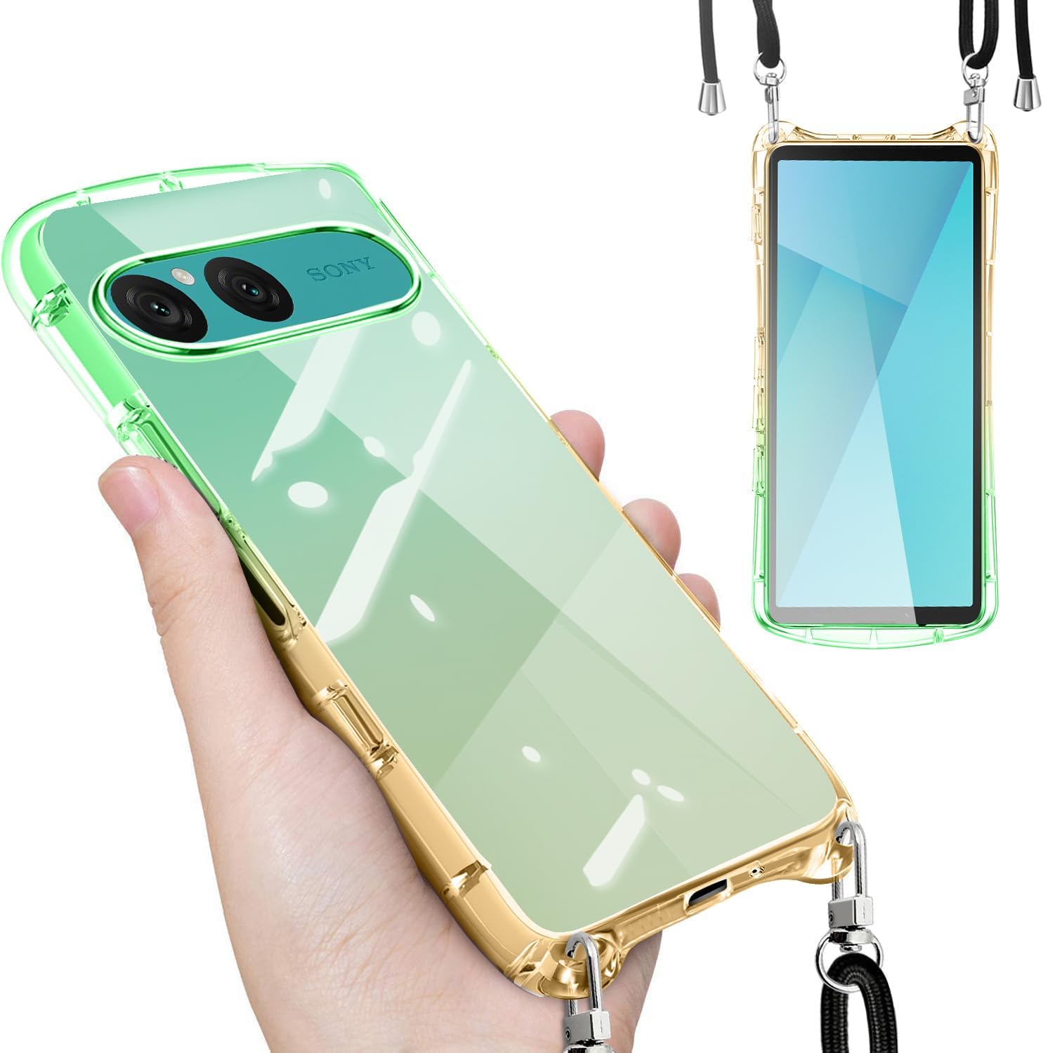 Xperia 10 VII ケース ショルダー クリア グラデーション SO-52F SOG16